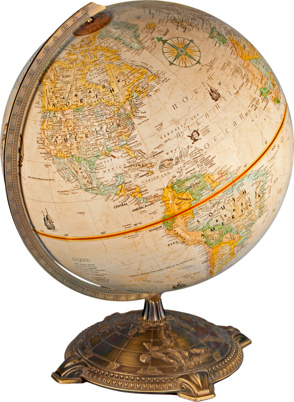 Vintage Globe Model Map